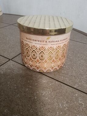 Bath & Body Works Pink & Gold Patterned Scented Candle